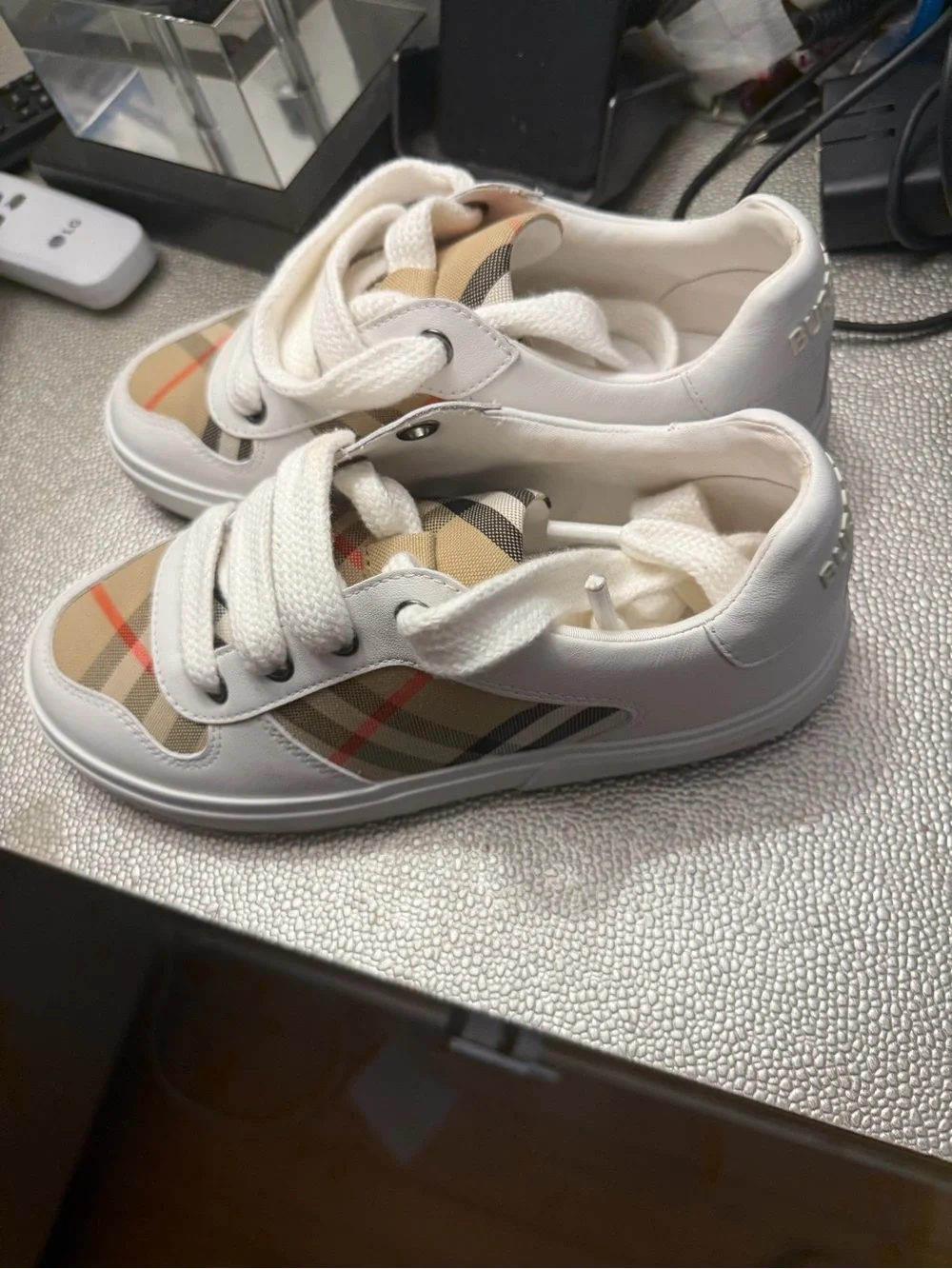 Burberry Noah Lace up check sneakers